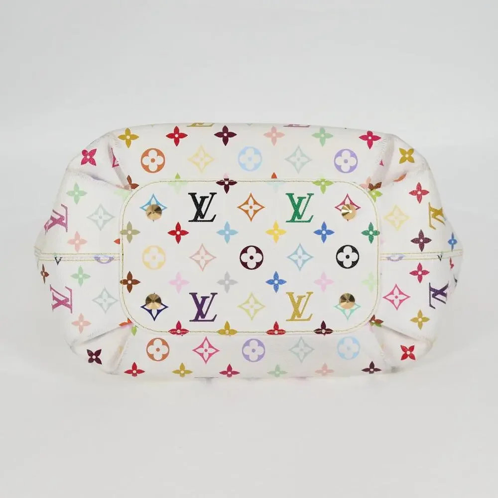 LOUIS VUITTON Monogram Multicolor Annie MM Tote Bag White M40307 - Picture 5 of 16